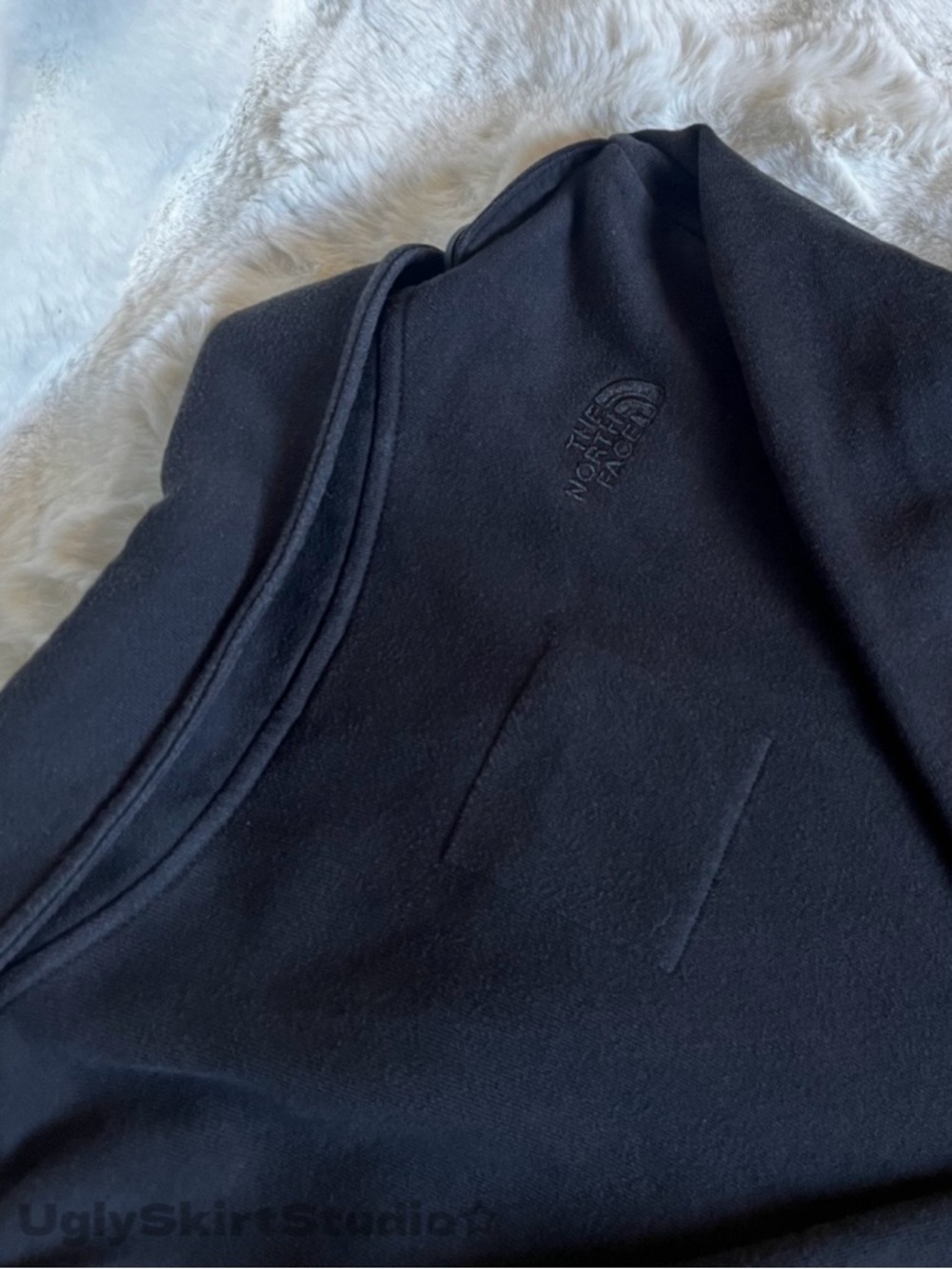 The North Face Women's Taluma Fleece Pea Coat Double Breasted Black Jacket M - Picture 5 of 5